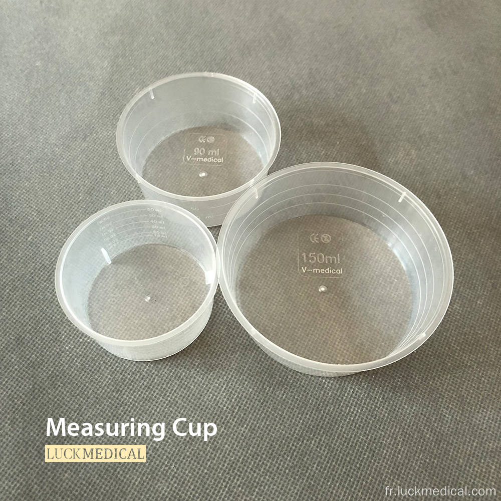 Cup de mesure médicale 60 ml / 90 ml / 150 ml
