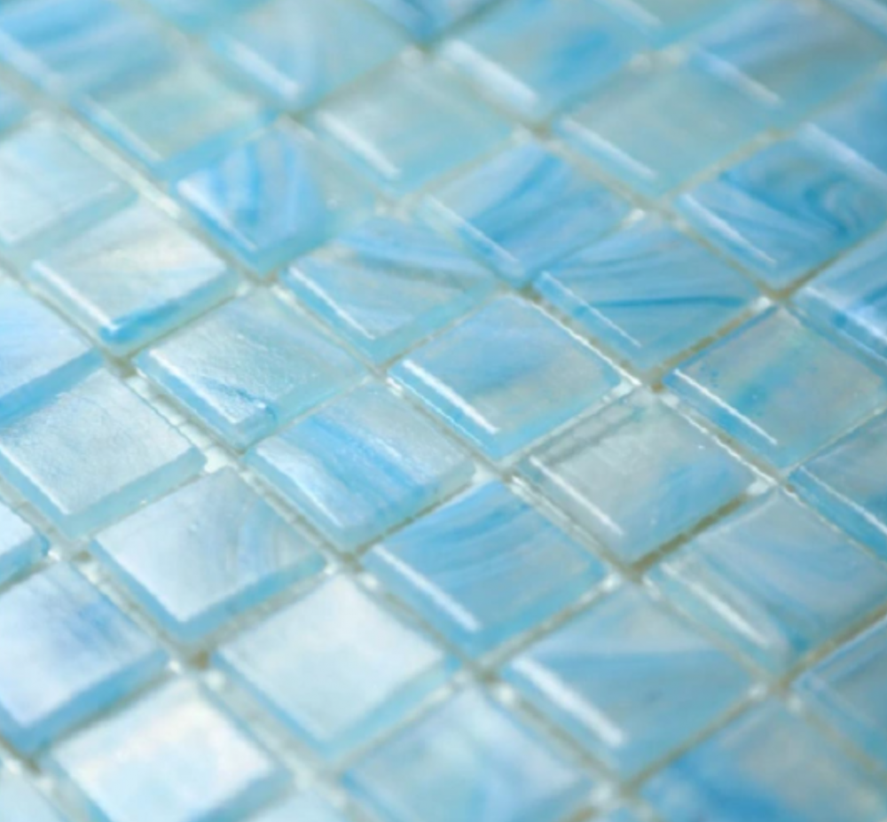 Anti falling off pool glass mosaic tile