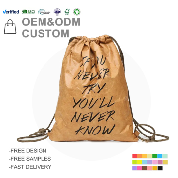 Eco-Friendly Biodegradable Custom Logo Tyvek Drawstring Bag