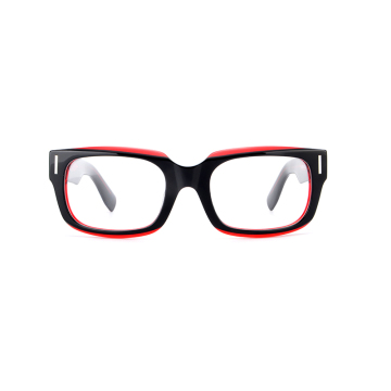 New Handmade Polished Full Rim Rectangle Acetate Frames Unisex Fashion Eyeglasses