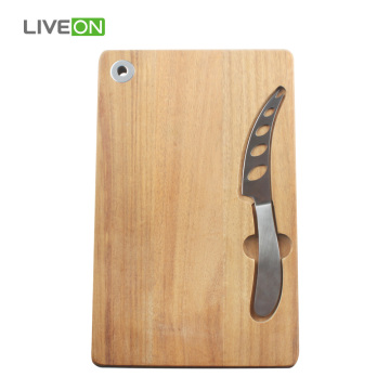 Wood Cheese Board with Cheese Knife