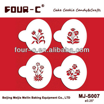 Spring Garden cookies stencils,candy stencils,coffee and chocolate stencils
