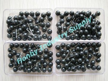 Wholesale Plastic Box Packed Standard 17mm Coal Black Ball Head Map Pins