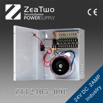 5A 24VAC resetable fuse protected power, 9outputs