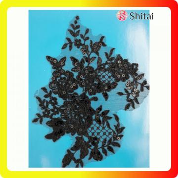 wedding lace with sequine embroidery modify