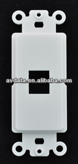 Decora Keystone Wall Plate, 1 Keystone Port, US 1-Gang Decora type