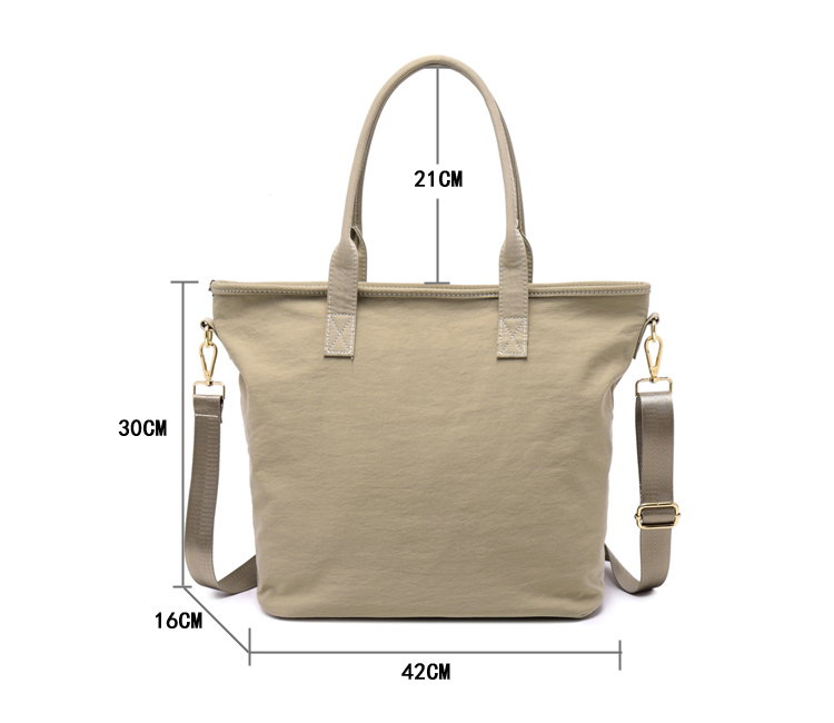 Washed Nylon Handbag