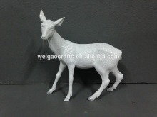 White decorative resin christmas deer statue