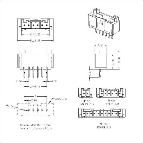 2,00 mm gerader DIP-Wafer (PA PAD)