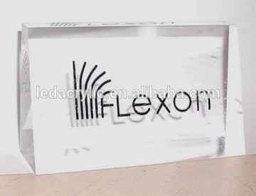 Flexon Clear Acrylic Logo Display Cube for Optical Eyeglass Counter Display