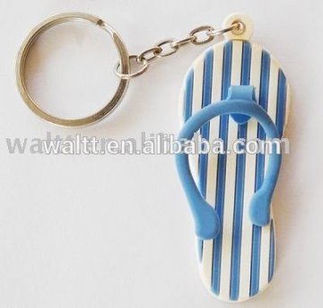 Beach Slipper Soft PVC Keychains, Beach Slipper Keychains, Beach Slipper PVC keyring