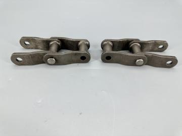Wood conveying welded bending plate chain
