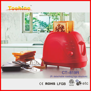 Best selling Logo toaster CT-819G with different burned logo