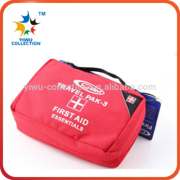 Custom emergency preparedness first aid kit use in camping