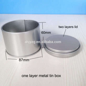 three layers cylinder tin box