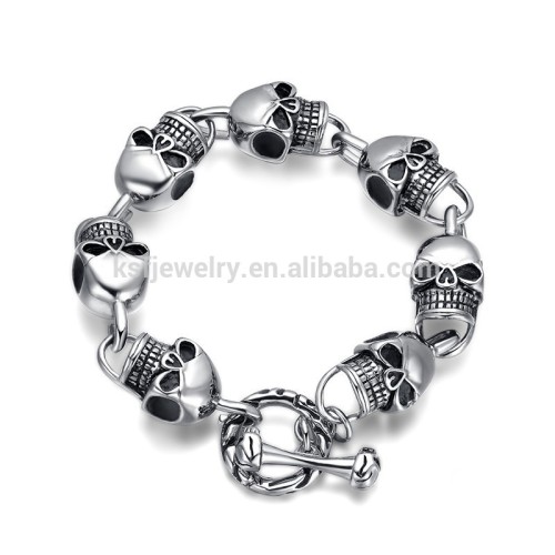 Stainless Steel Vintage Skull Men's Bracelet Hand Bracelets For Men