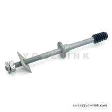 Crossarm Insulator Pin with 1" Nylon Thread