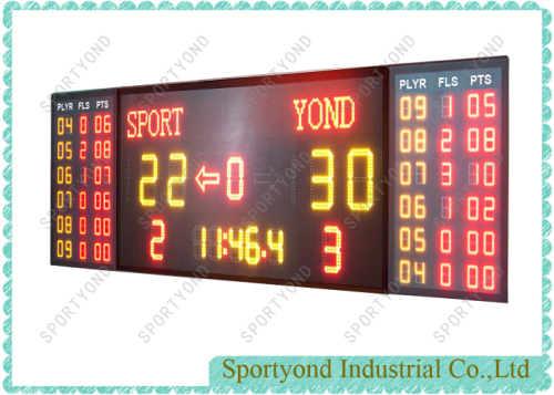 Tabellone segnapunti elettronico per gli sport di basket