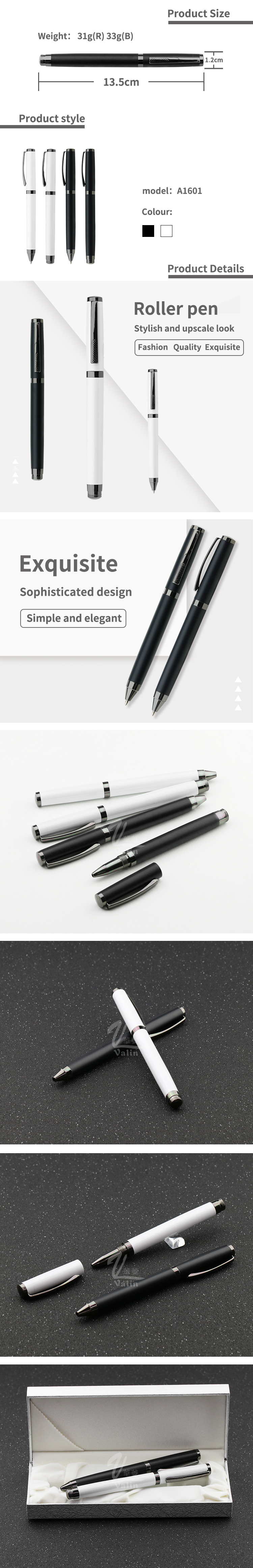 2019 Heavy Luxury Office Ballpoint Pens Metal Twist Mechanism Advertising Roller Ball Pen