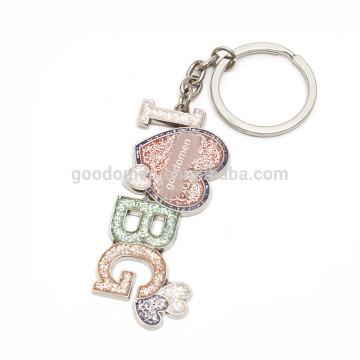 Diamond Ring Design Metal Key Chain Key Ring Keyring Lover Wedding Favors