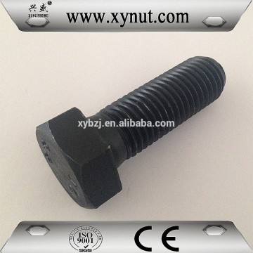 High carbon steel black hex bolt