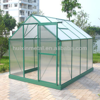 Innovative new style small hobby green house(HX65124G), aluminium frame