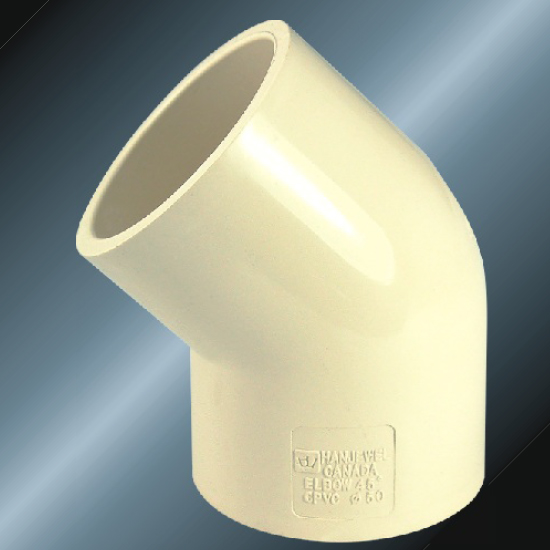 DIN PN16 Water Supply Cpvc Elbow45 ° Grey Color