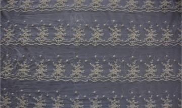 polyester custom embroidery mesh fabric