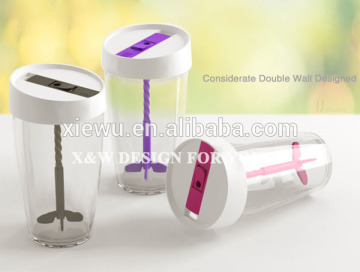 Food grade recyle plastic water bottle with drinking tube