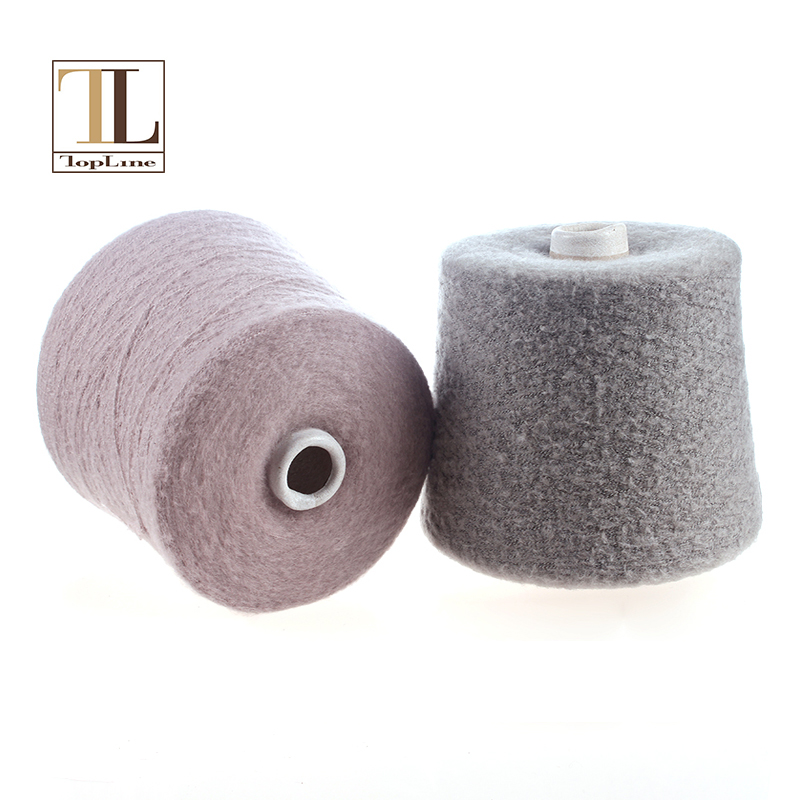 Topline børstet 80% cashmere nylon filt fancy garn