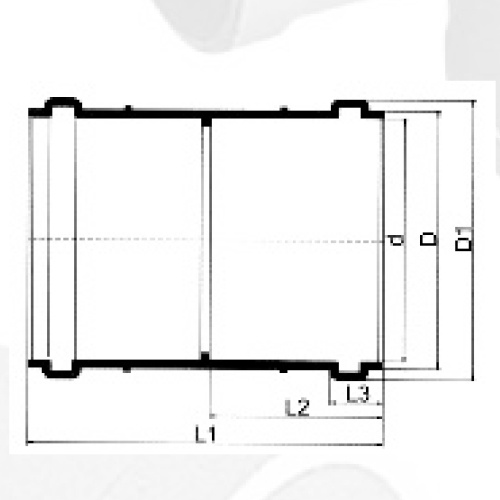 DIN Drainage Upvc Socket Spigot Karet Warna Abu-abu