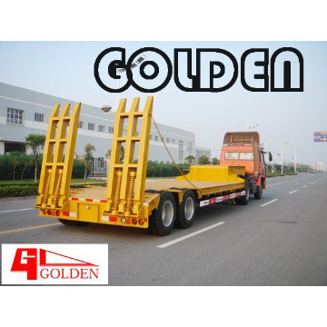 Guangdong GOLDEN Two-axle Lowbed Semi Trailer For Heavy Machinery