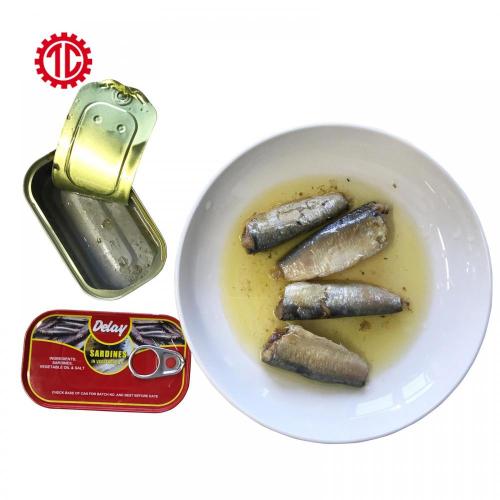 Ingeblikte sardines van hoge kwaliteit in sojaolie