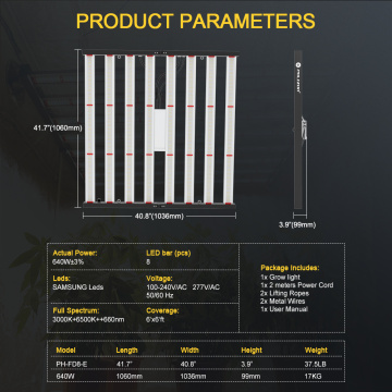 Phlizon Samsung LM301H /LM301B Grow 640W