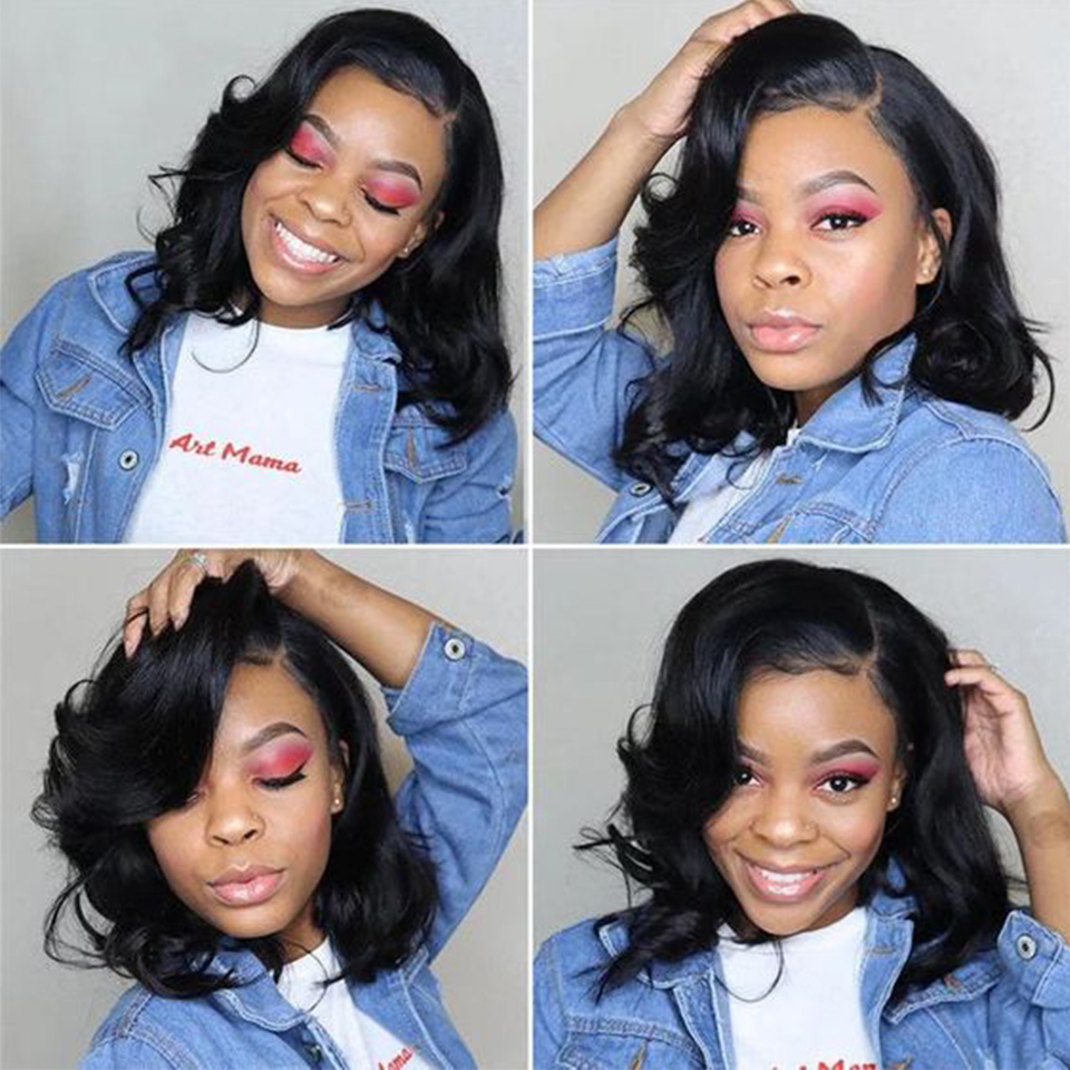 Curly Bob Wig Cheap Raw Brazilian Virgin Human Hair Lace Front Wig Wholesale Transparent Glueless Lace Frontal Wig For Women