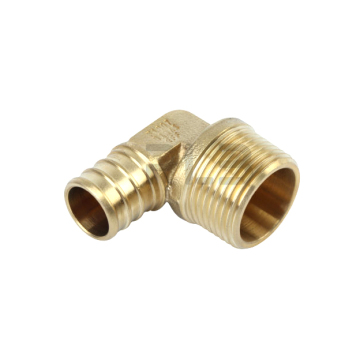 Brass pex male elbow fitting