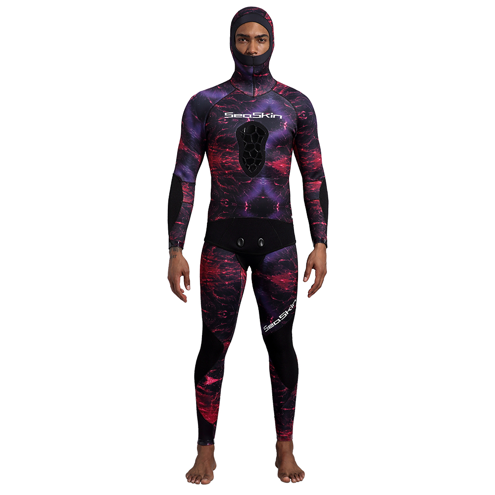 Seaskin Neoprene Camouflage 2-Piece Freediving Wetsuits