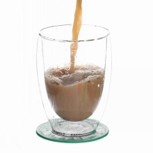 Insulated Borosilicate Two Wall Glass Mugs