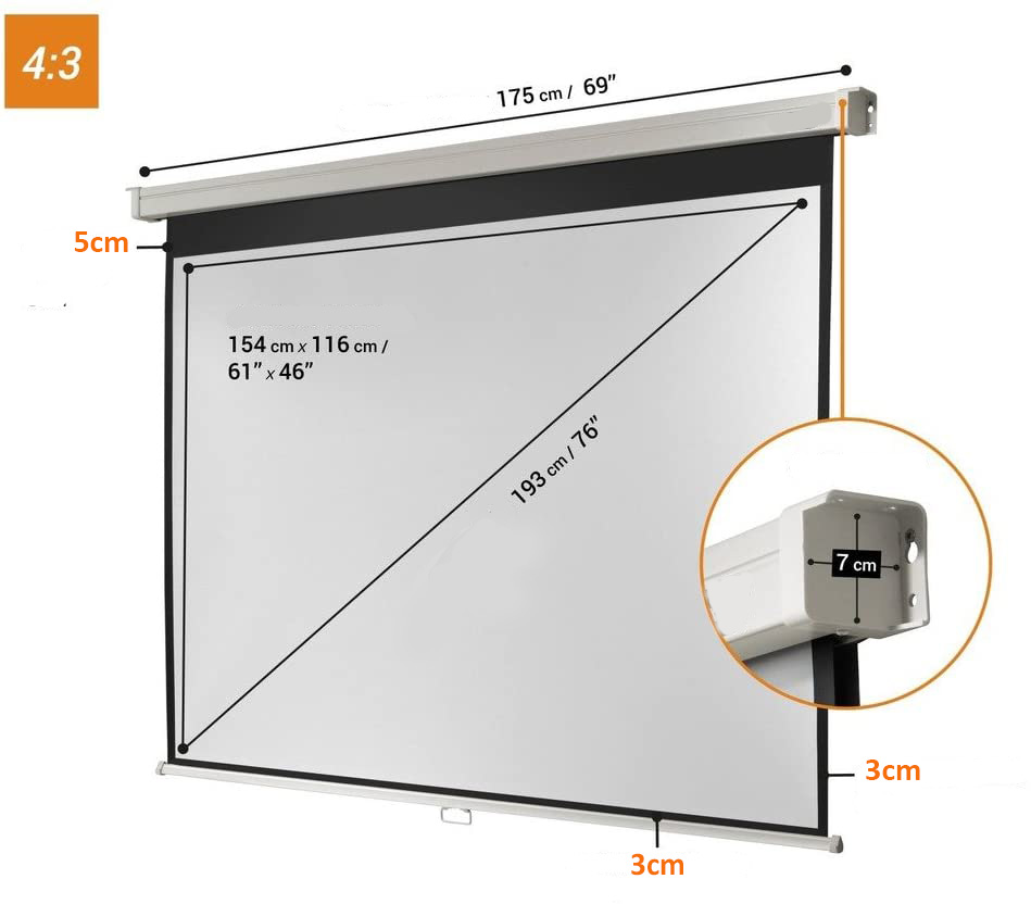 Matte white fabric ceiling hanging projection screen Matte white fabric ceiling hanging projection screen