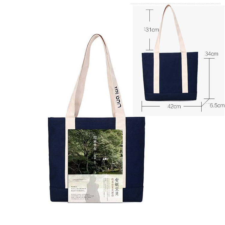 China popular eco friendly 24 oz square custom pinted canvas school tote bags no minimum