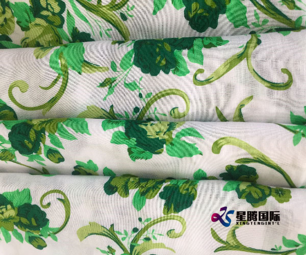 Colorful Flower Rayon Printed Fabric For Dress