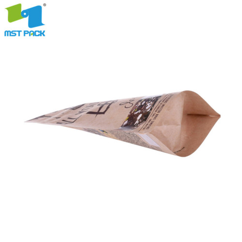 Envase de muestra de bolsas kraft stand up de 2 oz