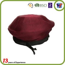 Fashion Mesh Design Custom Breathable Beret Hat 100% Polyester Beret Hat