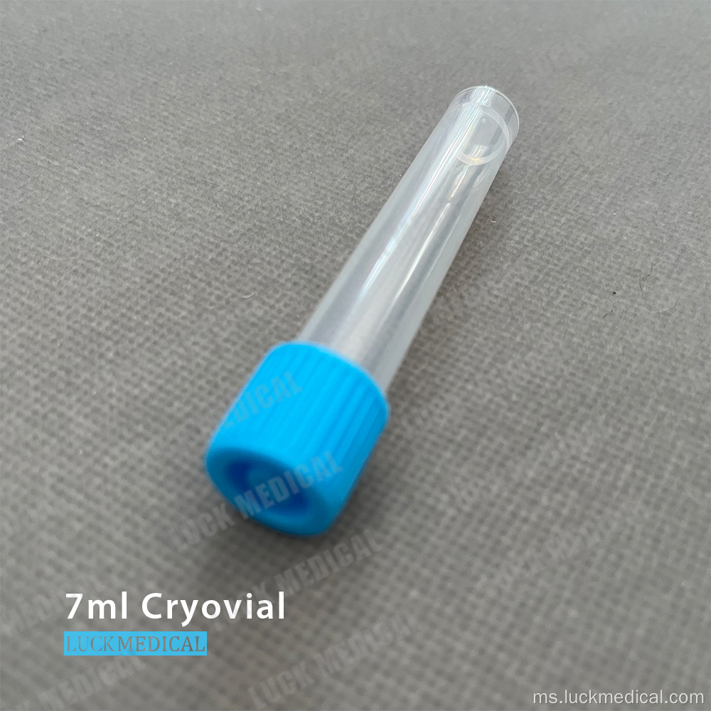 Cryovial 7ml yang berdiri sendiri dengan topi skru