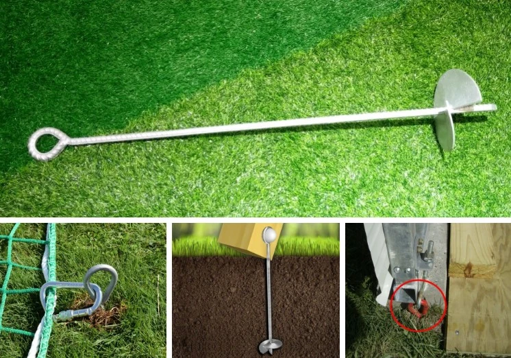 Welded Eyelet Ground Screw Earth Helix Anchor Stakes