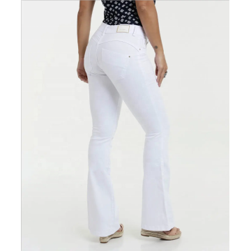 Pantalon évasé décontracté taille basse pour femme