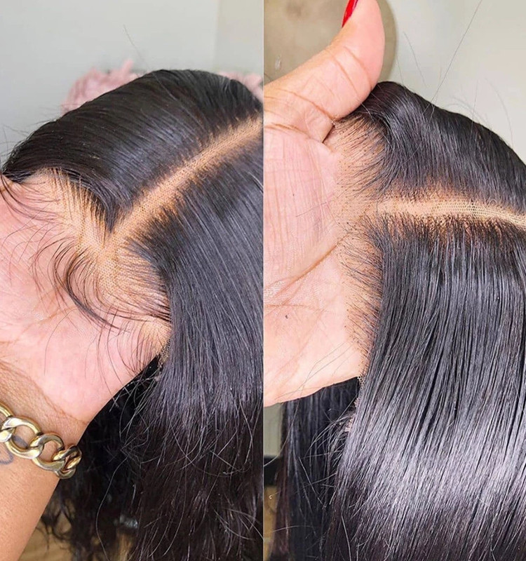 Cheap raw indian 100%virgin Deep Wave human hair hd full Lace frontal wig  Natural  Human Hair Transparent Bob Wigs With Bangs