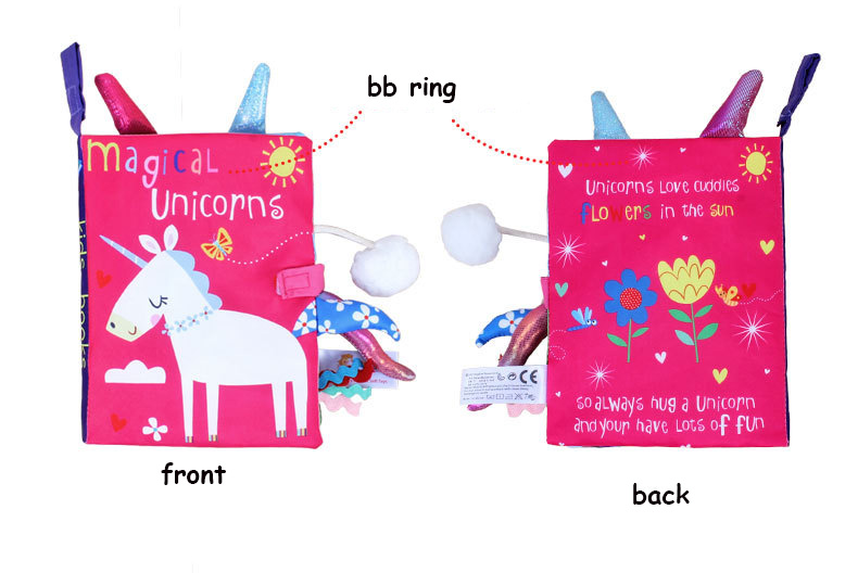 Baby Early Learning Cloth Book Parent-child Interaction Sound Paper Baby Tear-not-Rotten Dinosaur Ocean Tail Cloth Book Toy