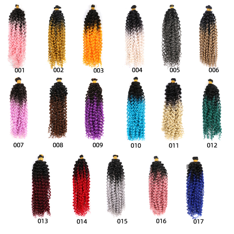 Wholesale Curly Crochet Braiding Hair Water Wave Pre stretched Hair Braid Synthetic Hair Extension