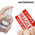 Aangepaste preprint fragiele waarschuwingsbehandeling sticker labels rol